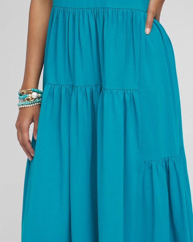 Knit Multi Tier Tank Dress - image 4